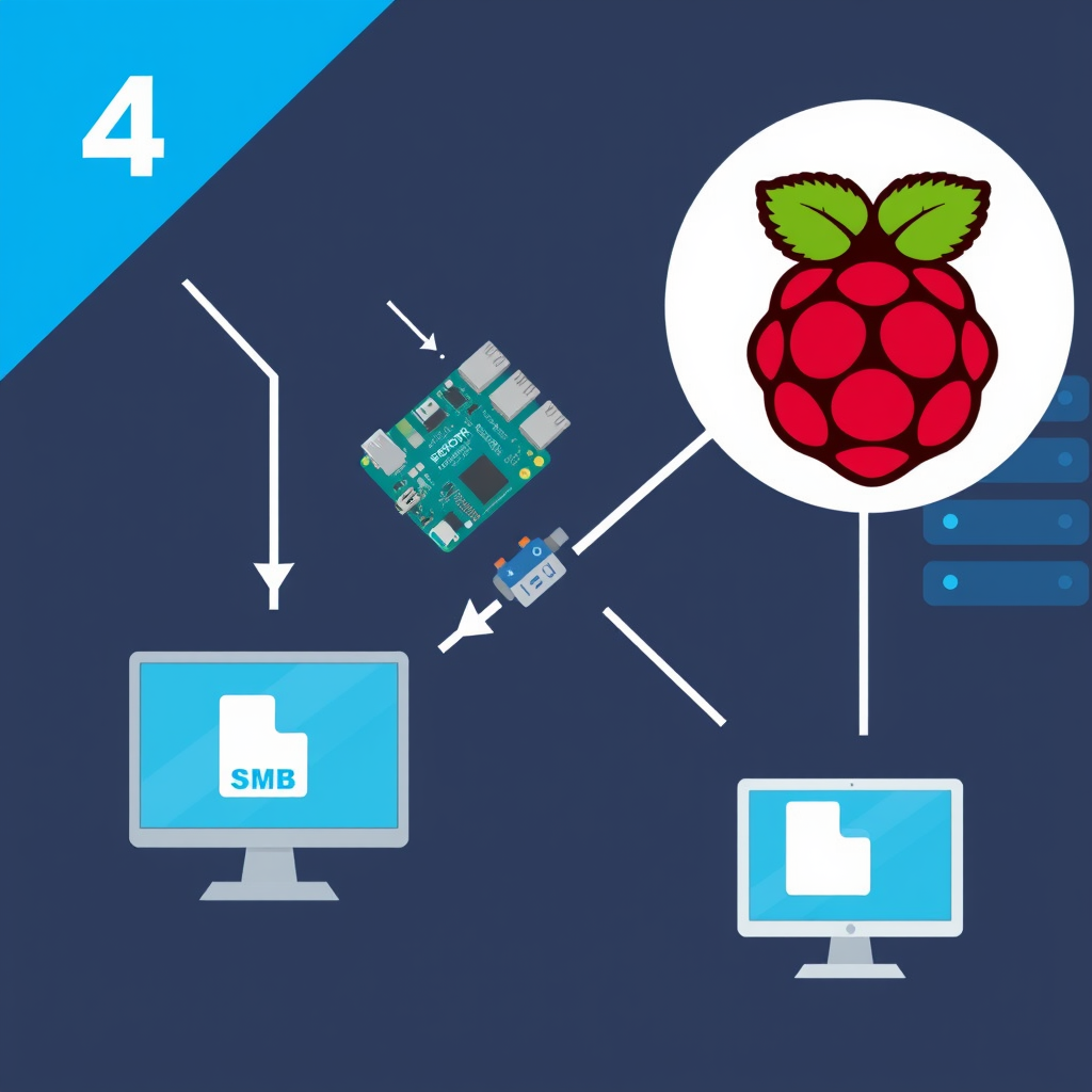 System Architecture - Raspberry Pi with USB drives and SMB sharing