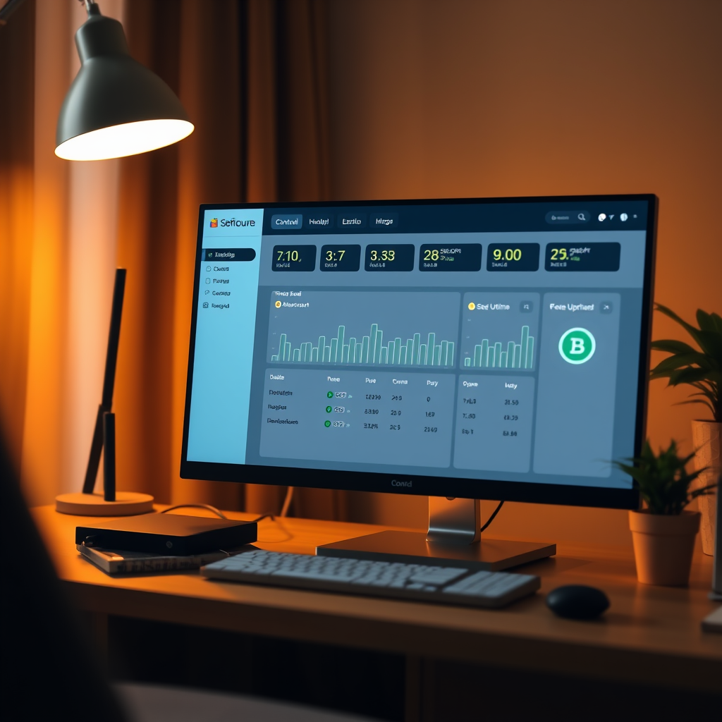 Web hosting dashboard