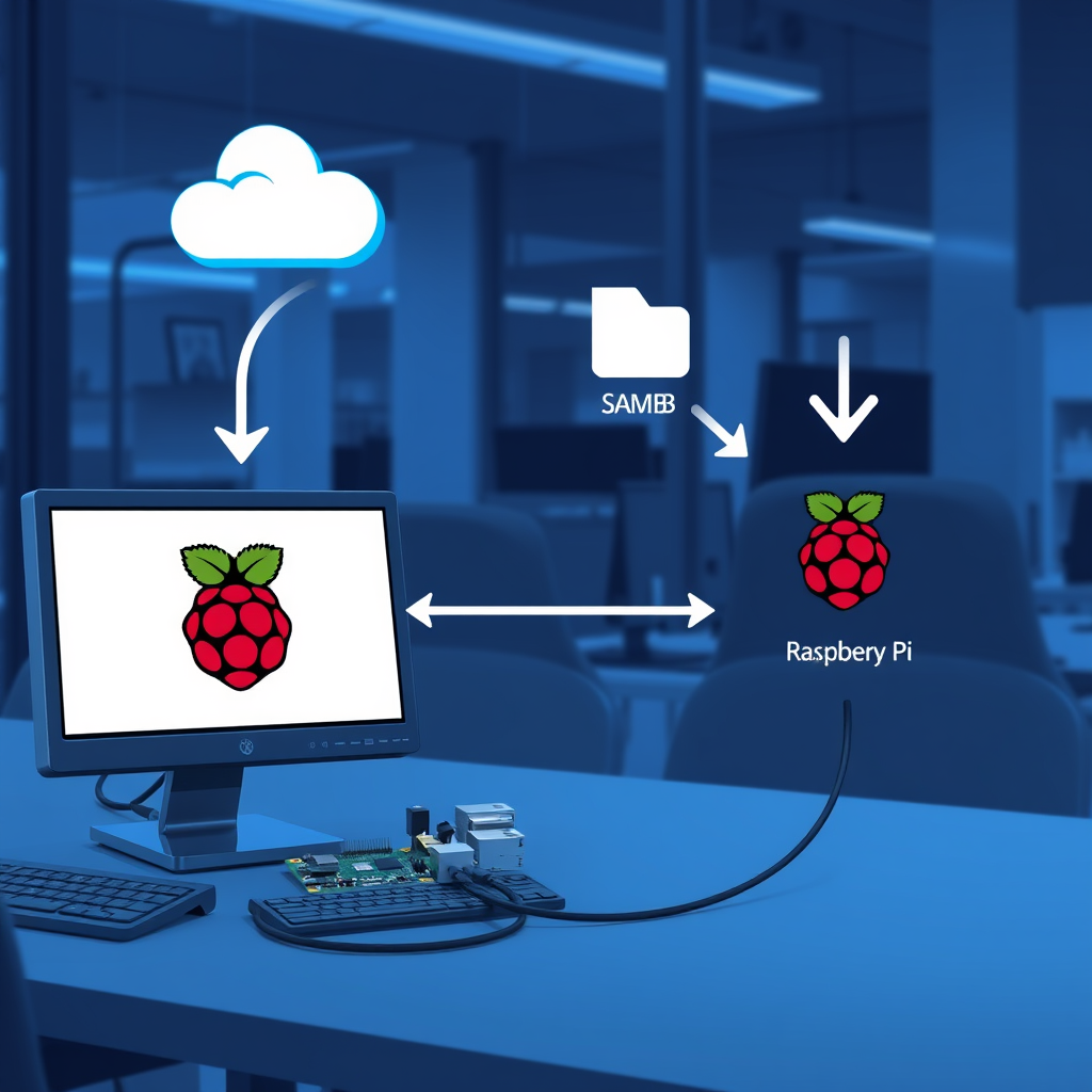 Desktop connected to Raspberry Pi via SMB protocol