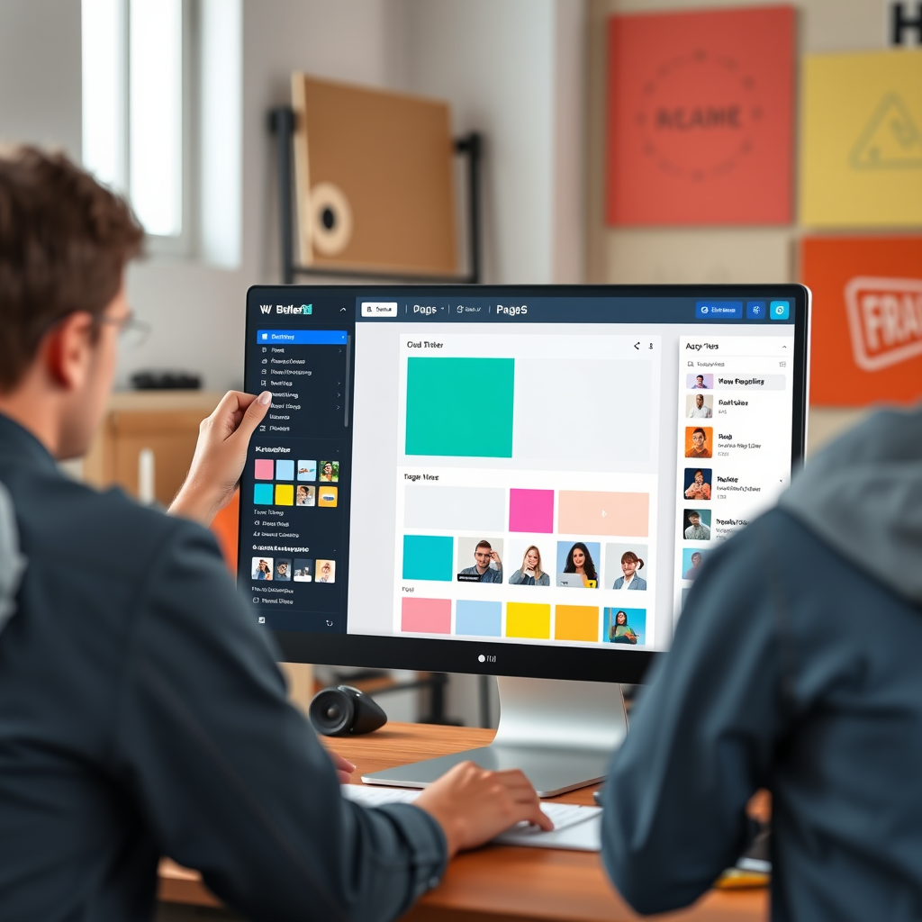 WordPress page builder interface