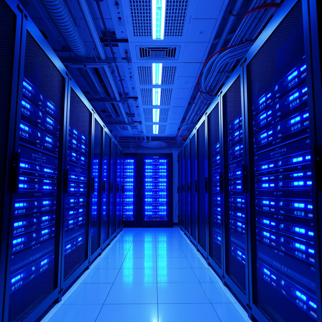 Professional web hosting server room