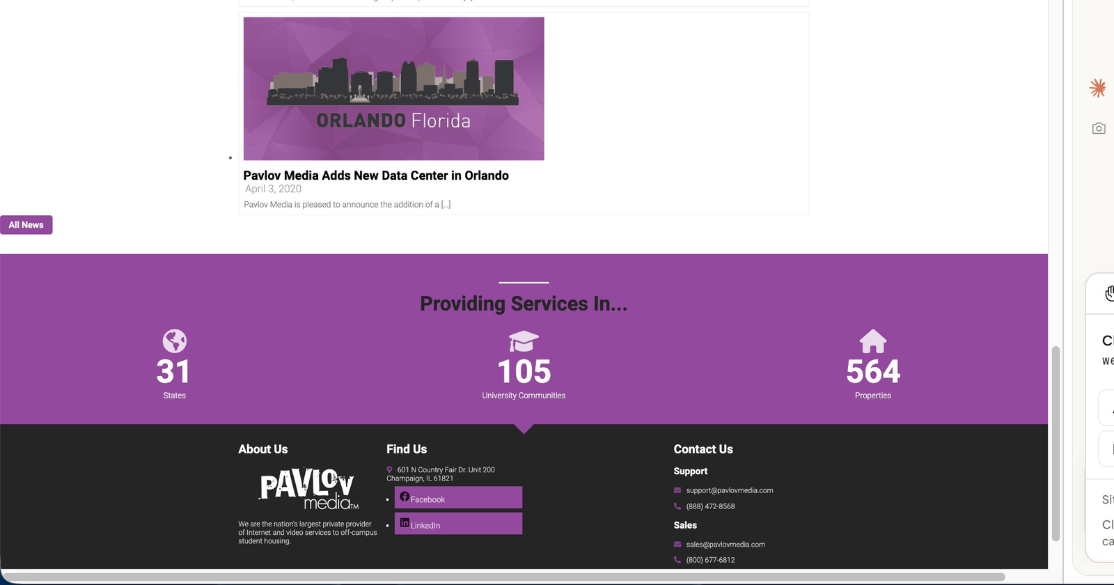 Old site stats banner and footer